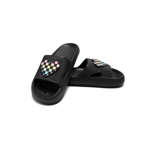 Living Royal Teen/Adult Pool Slide: Checker Heart (Women's Size 5-7) FINAL SALE