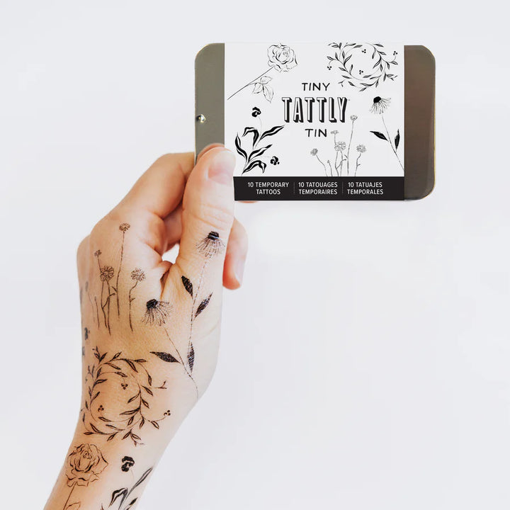 Tattly Tiny Flower Fest Tattoo Tin