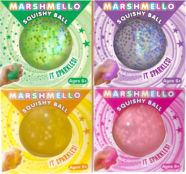 Zorbitz Marshmello Squishy Sparkle Ball