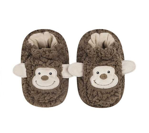 Toddlers Snoozies Sherpa Monkey Booties