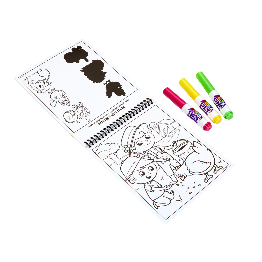 Crayola Colour & Erase Farm Animals Activity Book