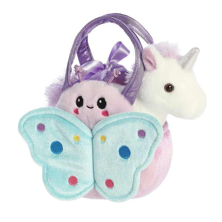 Fancy Pals  Lil Butterfly Plush 7" Unicorn with Butterfly Carrier Set