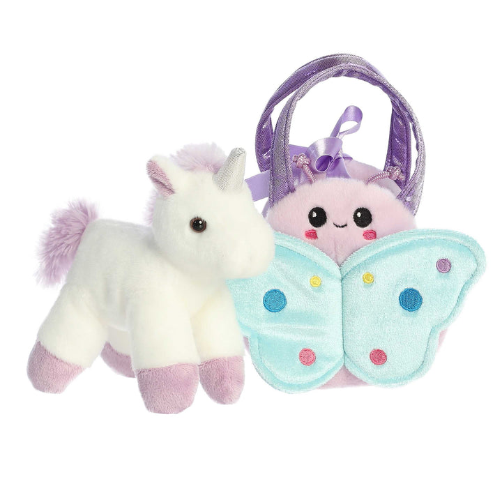Fancy Pals  Lil Butterfly Plush 7" Unicorn with Butterfly Carrier Set