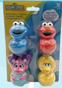 Sesame Street 4 Pack Wobble Figures Set