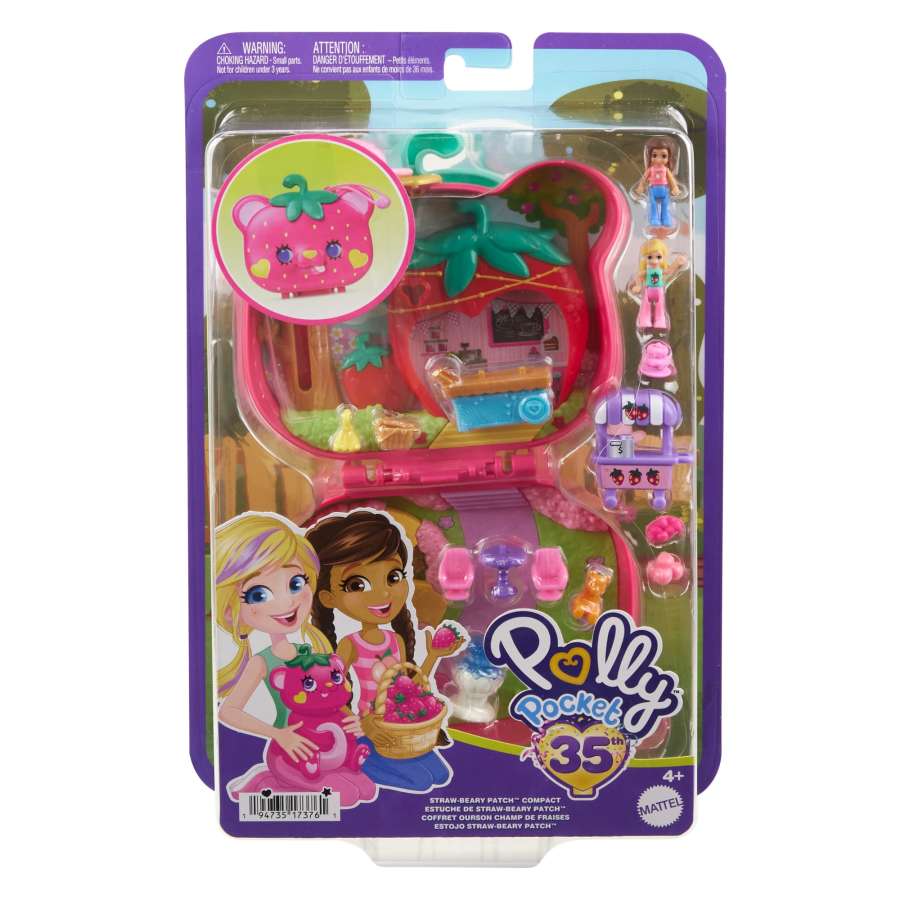 Polly Pocket Straw-Beary Patch Compact