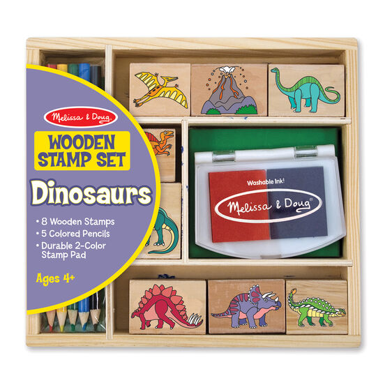 Wooden Stamp Set - Dinosaurs