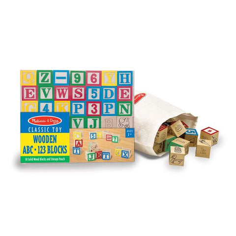 Wooden ABC/123 Uppercase Blocks