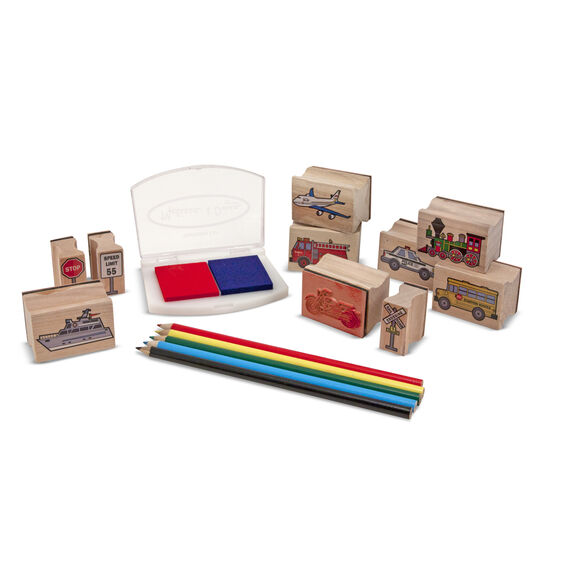 Wooden Stamp Set - Vehicles