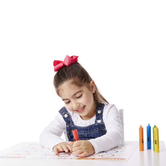 Learning Mat Wipe-Off Crayons