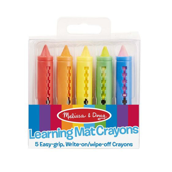 Learning Mat Wipe-Off Crayons