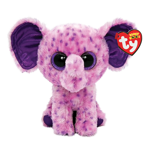 TY Beanie Boos - Eva the Pink Speckled Elephant Plush 6"