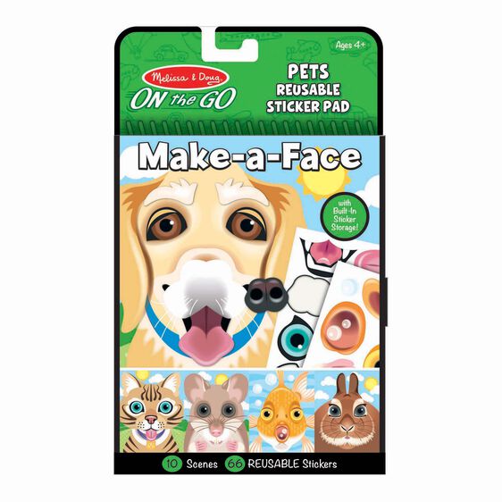 Make-a-Face Reusable Sticker Pad - Pets