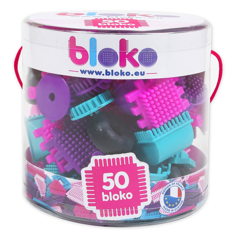 Bloko Building Toy 50 Piece Tube Pink