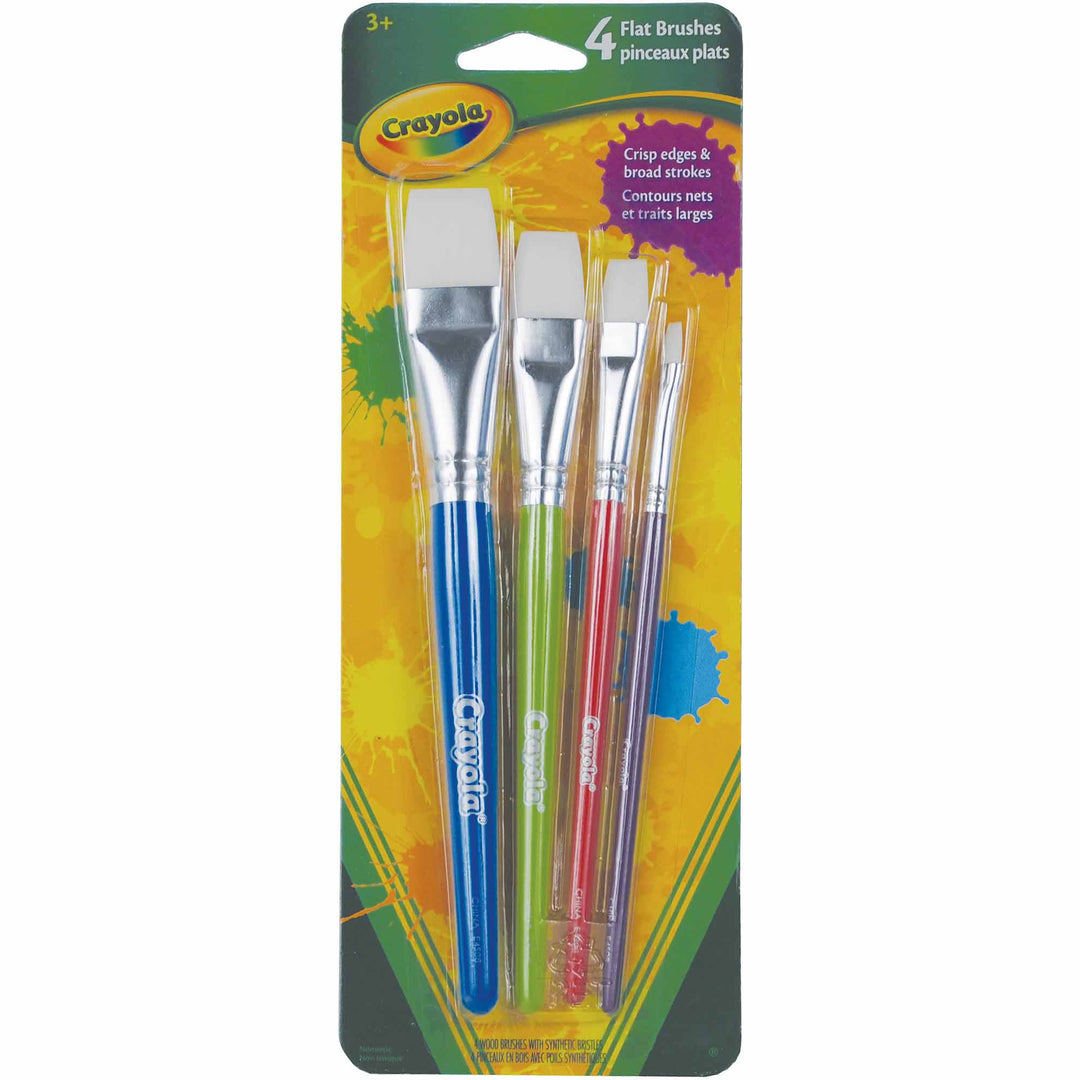 Crayola Flat Brush Set 4 Piece
