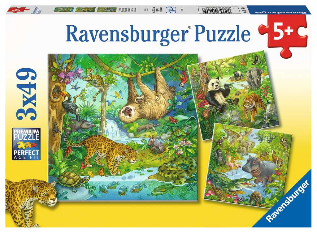 Ravensburger Jungle Fun Jigsaw Puzzles 3 x 49pc