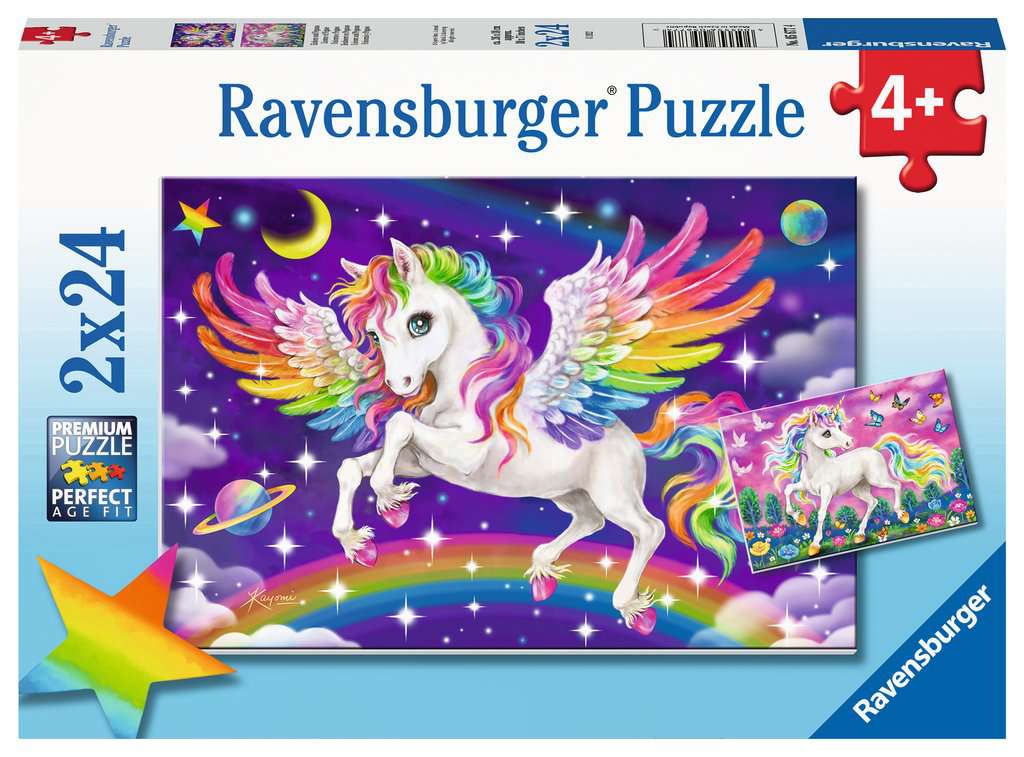 Ravensburger Unicorn & Pegasus 2x24pc Puzzle