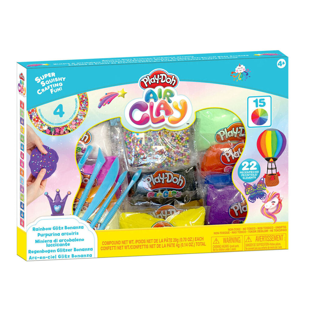 Play Doh Air Clay Rainbow Glitz Bonanza