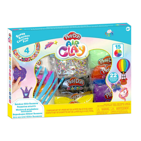 Play Doh Air Clay Rainbow Glitz Bonanza