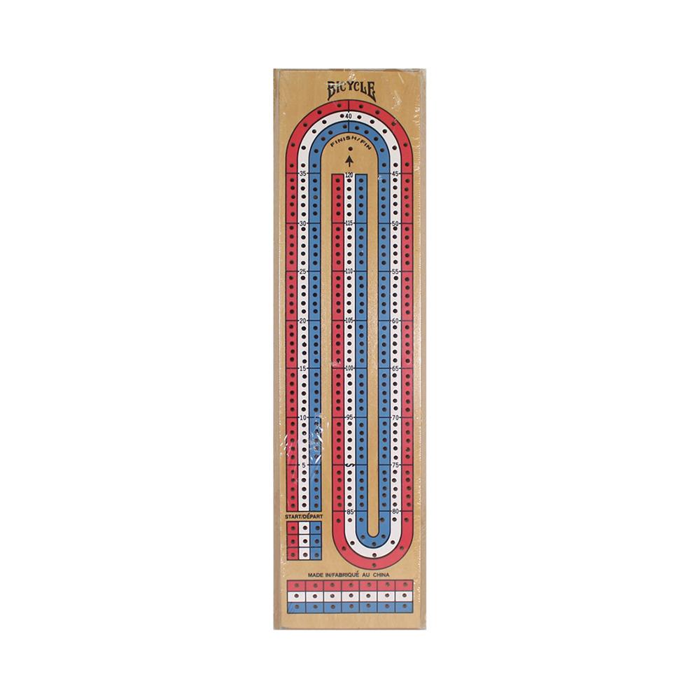 Bicycle 3 - Track Wooden Cribbage Board