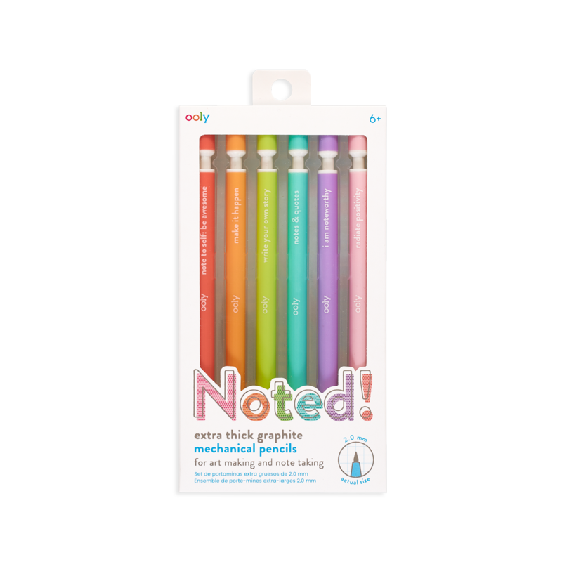 Noted! Graphite Mechanical Pencils - Set of 6