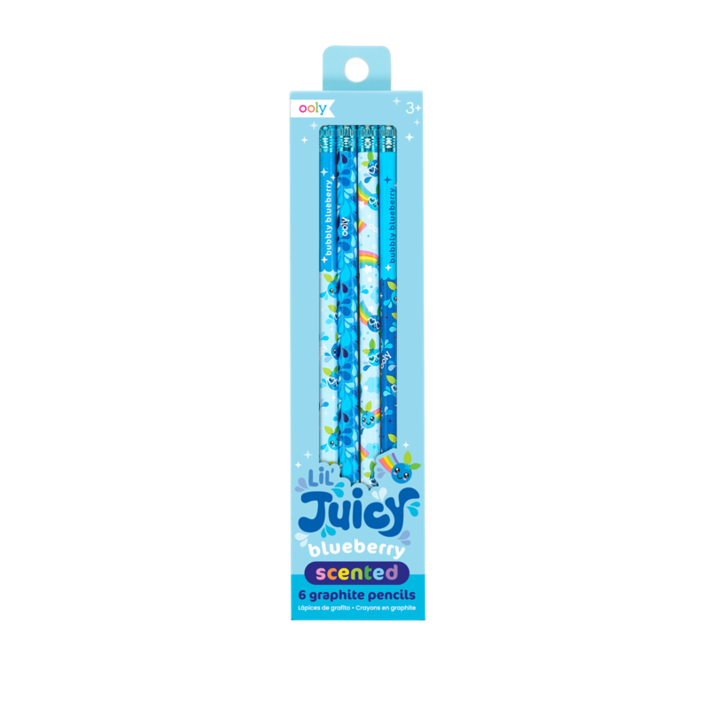 Lil Juicy Scented Graphite Pencils - Blueberry - Set of 6