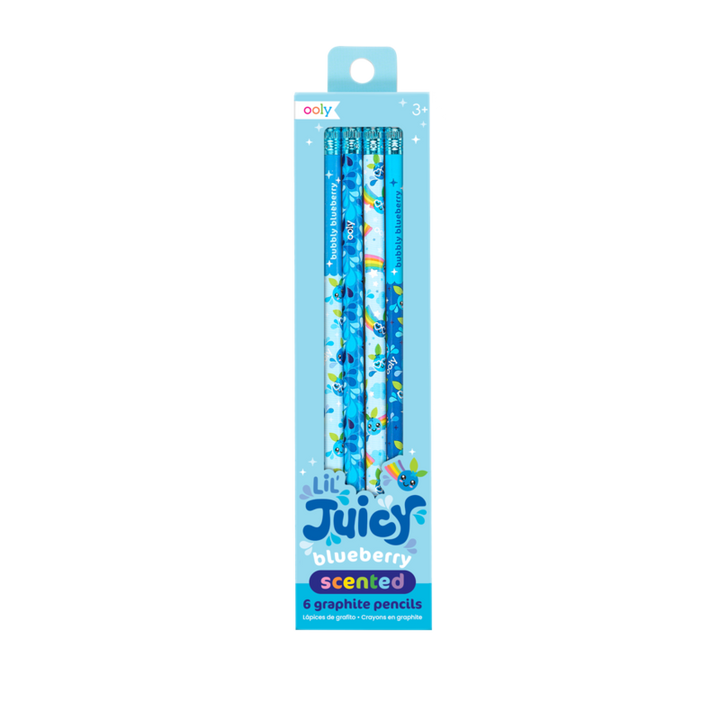 Lil Juicy Scented Graphite Pencils - Blueberry - Set of 6
