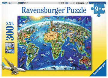 Ravensburger World Landmarks Map Jigsaw Puzzle 300pc