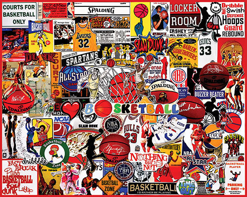 White Mountain I love Basketball 1000pc Puzzle