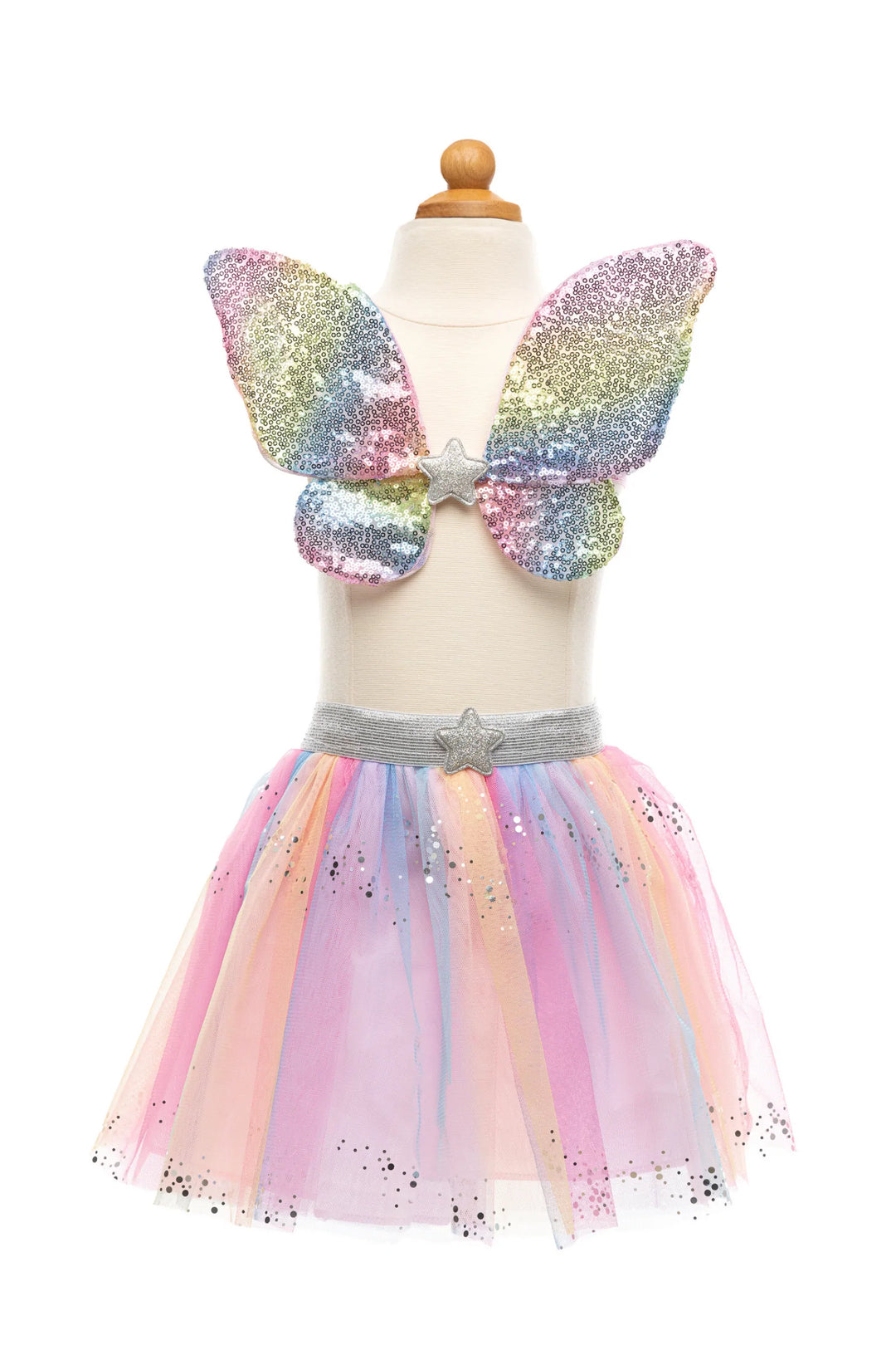 Rainbow Sequins Skirt, Wings &amp; Wand