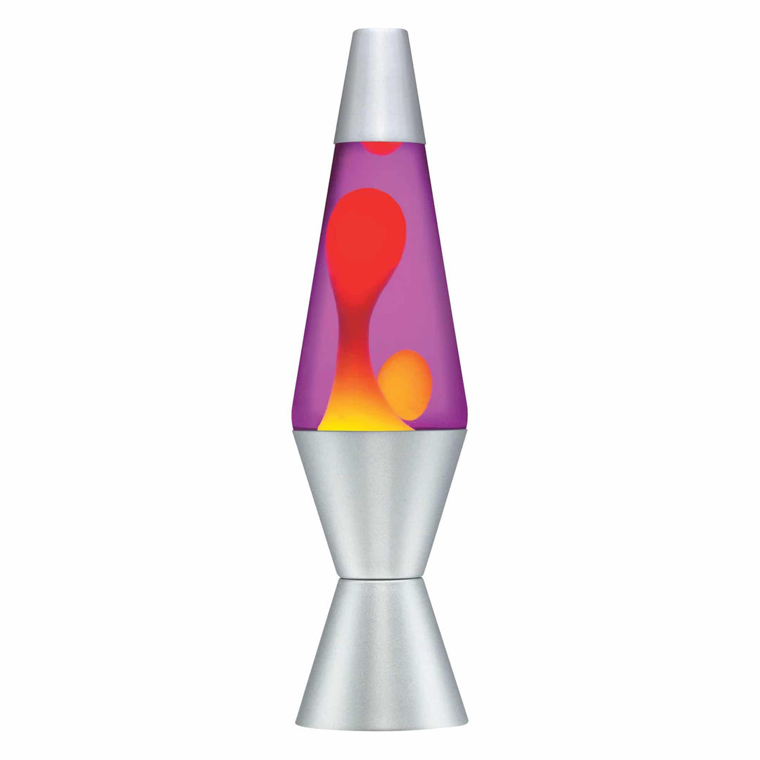 Yellow Purple Silver LAVA Lamp 14.5"