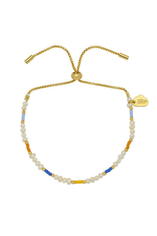 Pearl & Colour Pop Beaded Slider Bracelet
