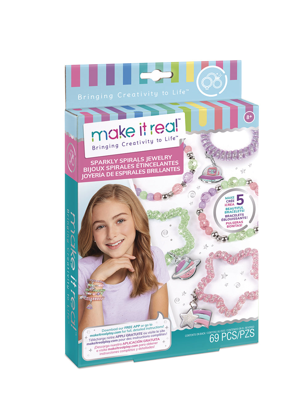 Make It Real Sparkling Spiral Bracelets