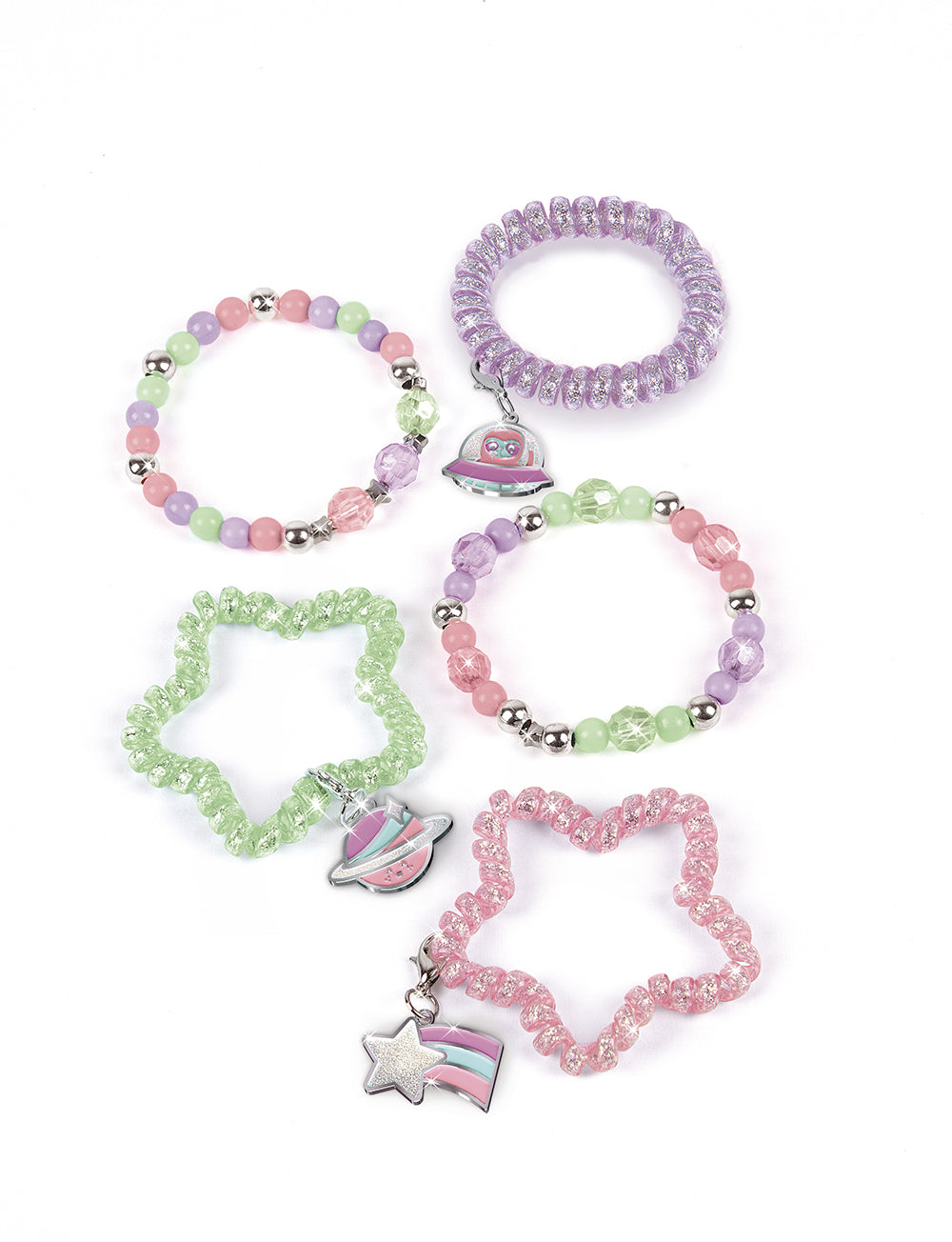 Make It Real Sparkling Spiral Bracelets