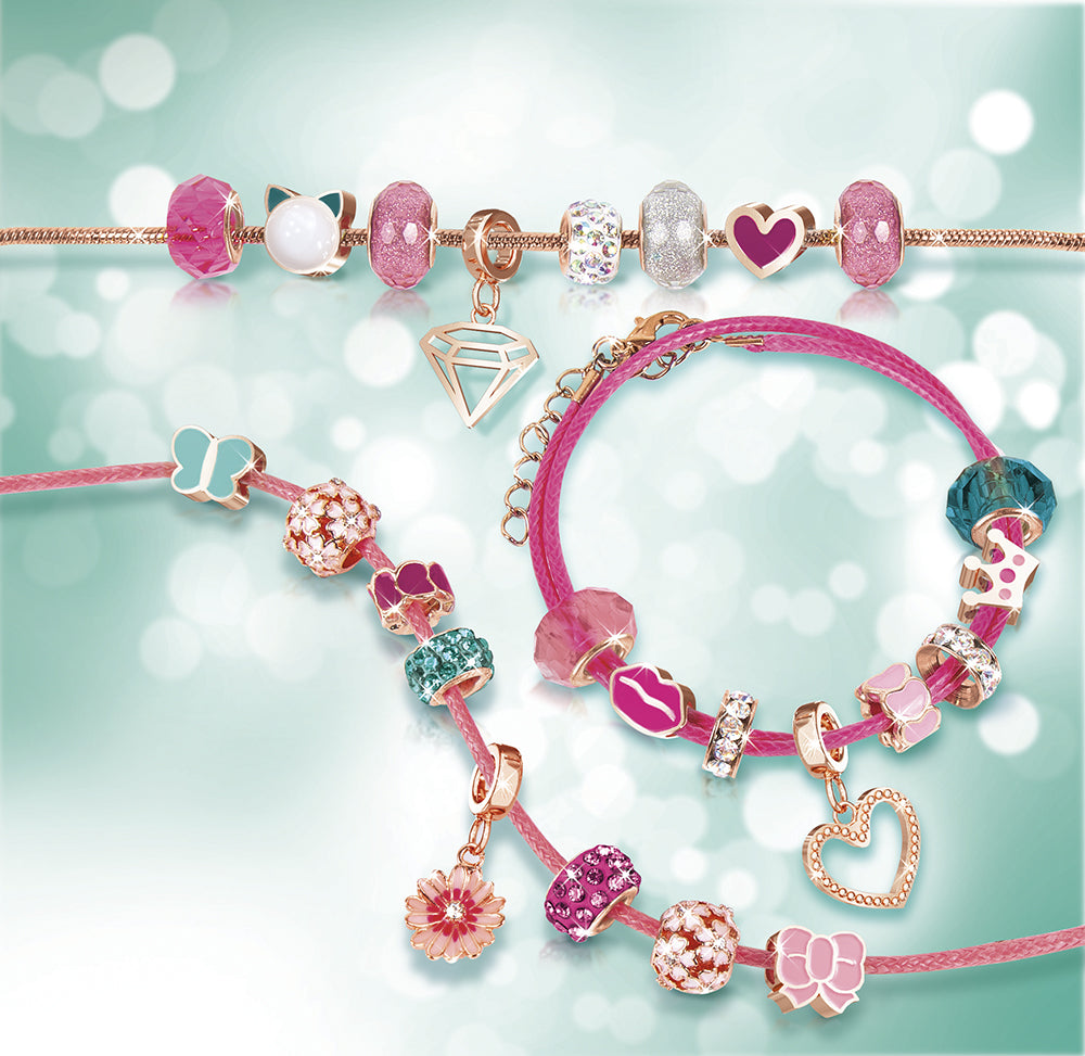 Make it Real Halo Charms Bracelets: Think Pink