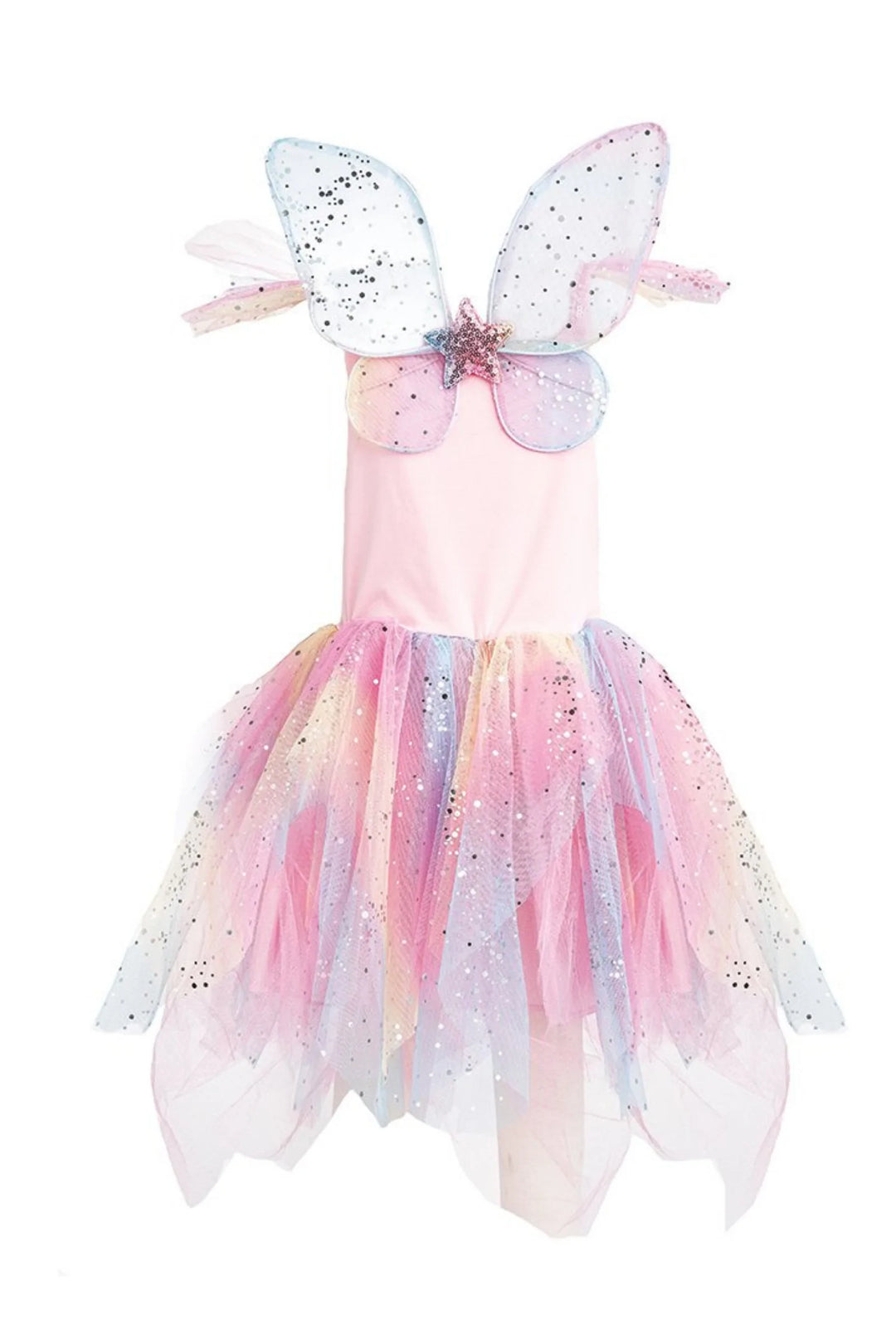 Rainbow Fairy Dress & Wings (Size 3-4)