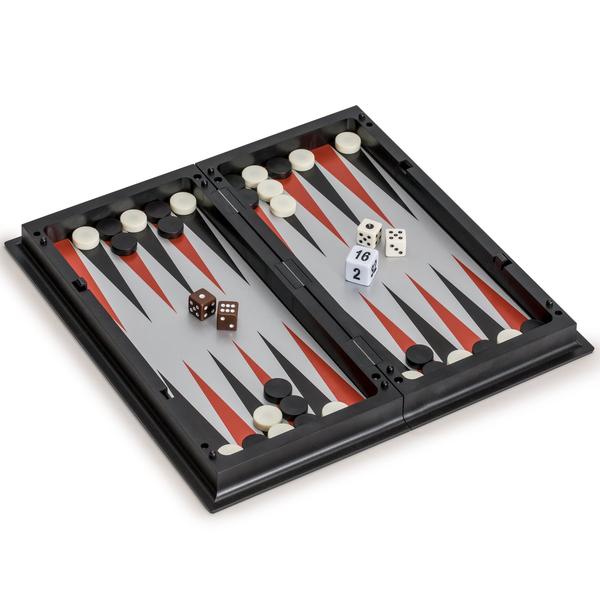 3-in-1 Travel Magnetic Chess, Checkers, and Backgammon Set