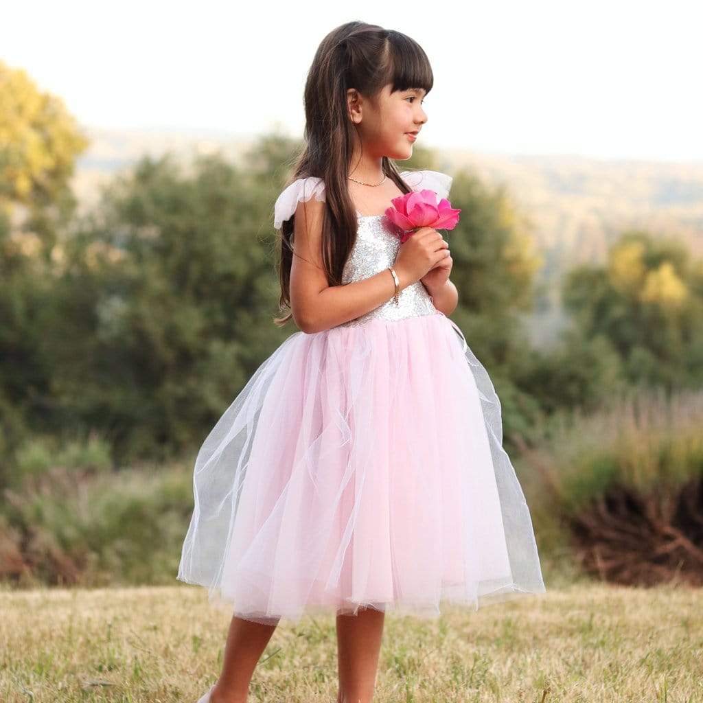 Silver Sequins Princess Dress (Size 5-6)
