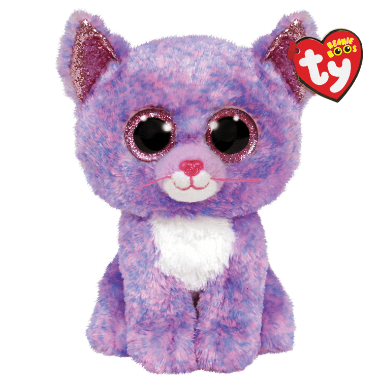 Ty Beanie Boos Cassidy the Lavender Cat Plush 6"