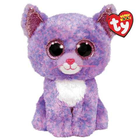 Ty Beanie Boos Cassidy the Lavender Cat Plush 6"