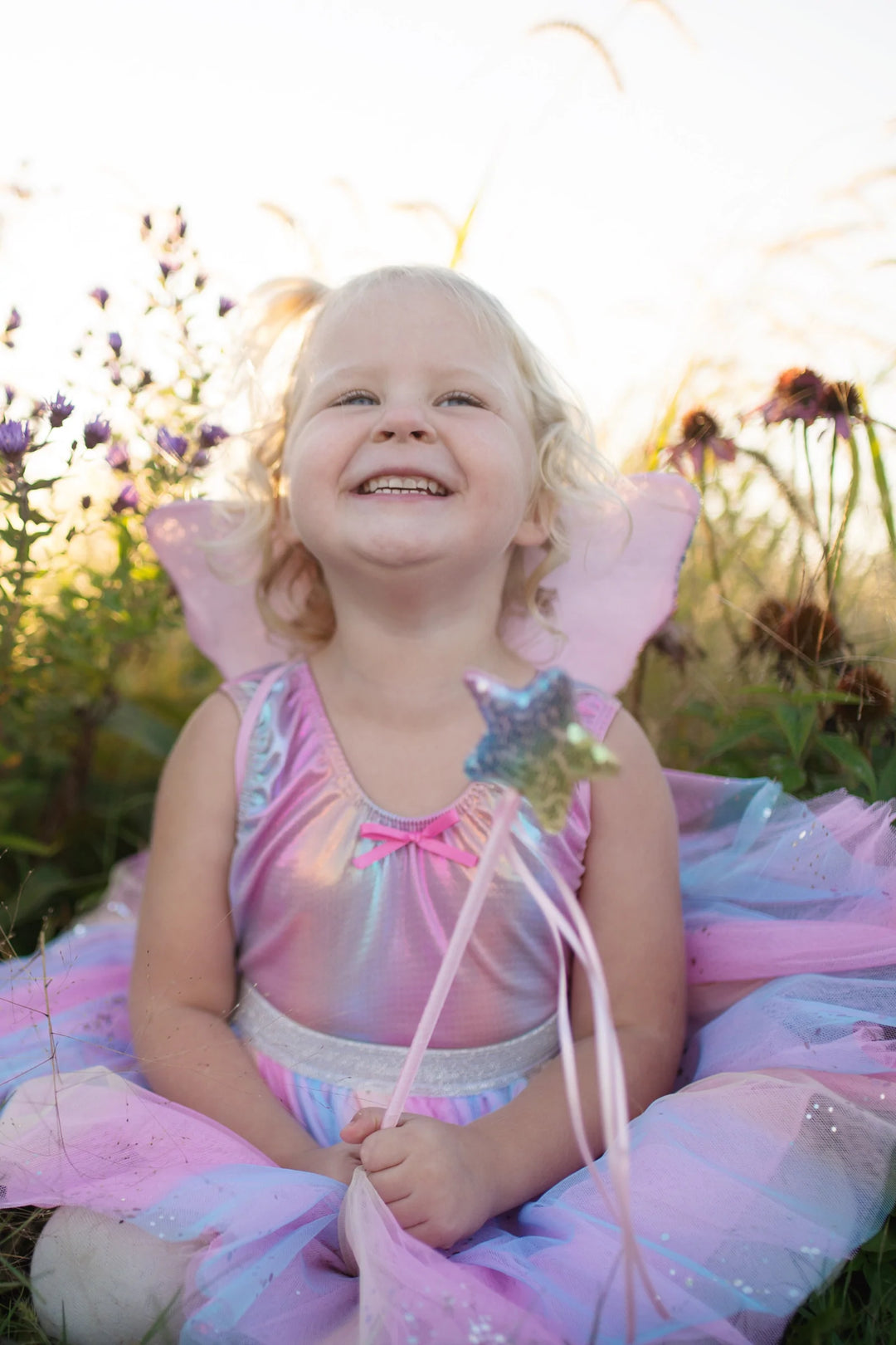 Rainbow Sequins Skirt, Wings &amp; Wand