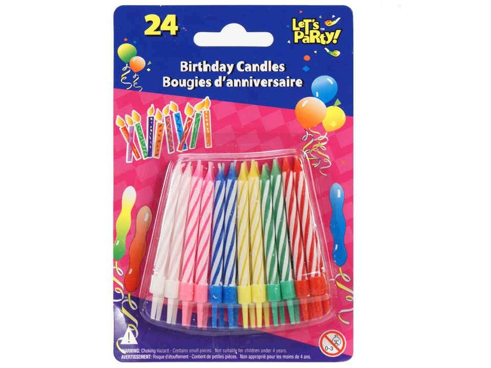 Spiral Birthday Candles 24 Pack