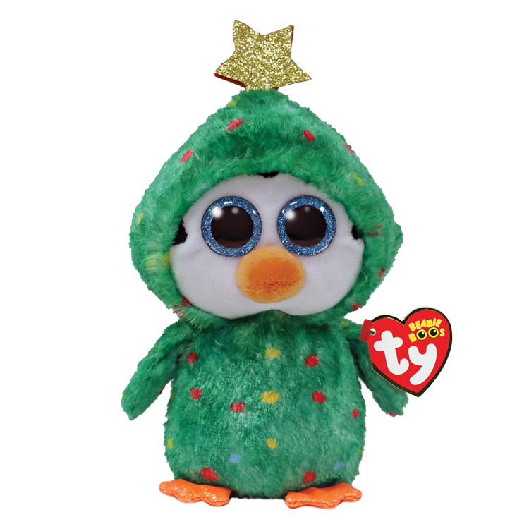 TY Beanie Boos Noel the Green Penguin Tree 6" Plush
