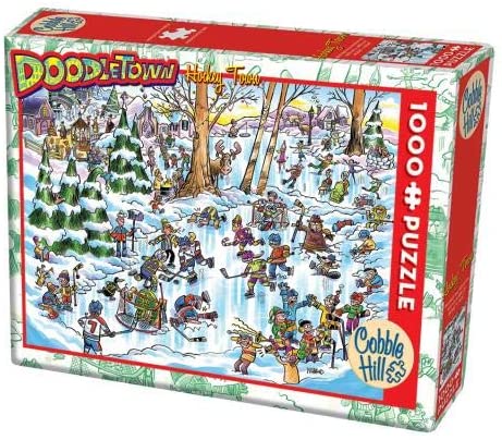 Cobble Hill DoodleTown: Hockey Town 1000 Piece Puzzle