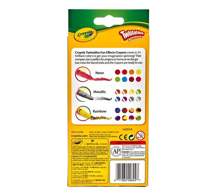 Crayola Fun Effects! Twistables Crayons 24 Pack