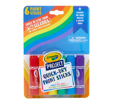 Crayola Washable Quick Dry Paint Sticks 6 Pack