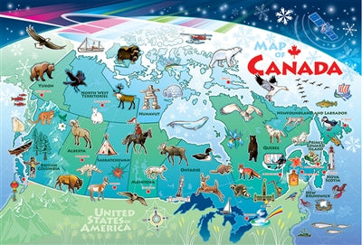 Cobble Hill Map of Canada Floor Puzzle 48pc
