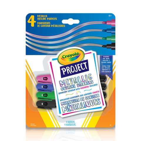 Crayola Project Metallic Outline Markers 4 Pack