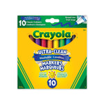 Crayola Ultra-Clean Washable Broad Line Markers 10 Pack Classic