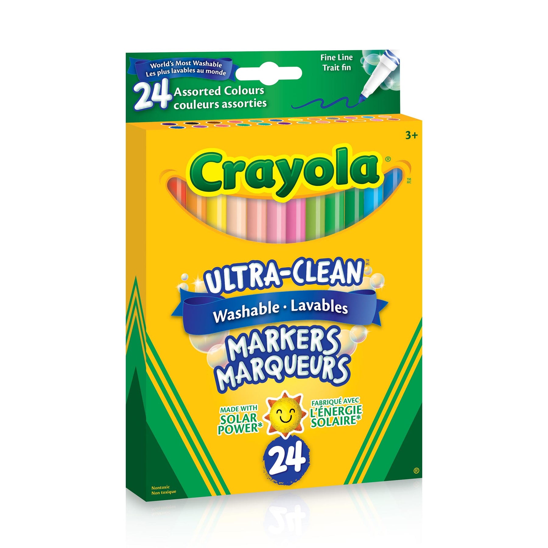 Crayola Ultra-Clean Washable Fine Line Markers 24 Pack Toytown