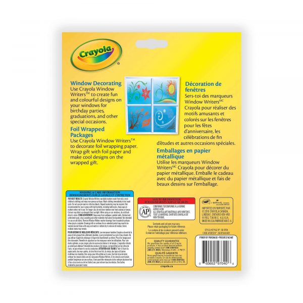 Crayola Washable Window Writers Markers 10 Pack